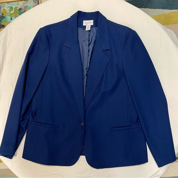 Carriage Court Fit Women’s Long Sleeve Jacket Blazer 1 Button Front Collar Lapel - Picture 6 of 6